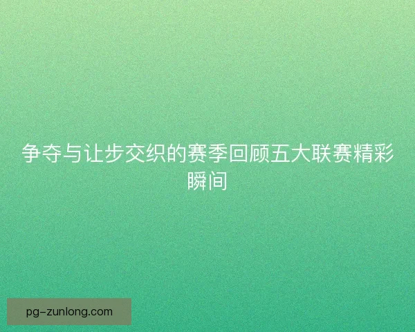 争夺与让步交织的赛季回顾五大联赛精彩瞬间